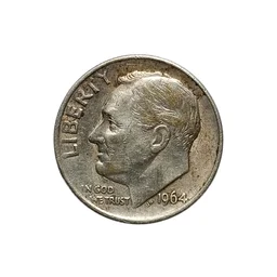 USA 1 Dime Silver Coin - Roosevelt Dime - 1964