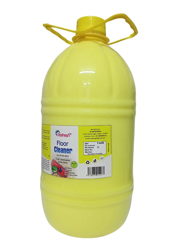 Refresh Scented Supreme Floor Cleaner - Lemongrass 5L - Yellow