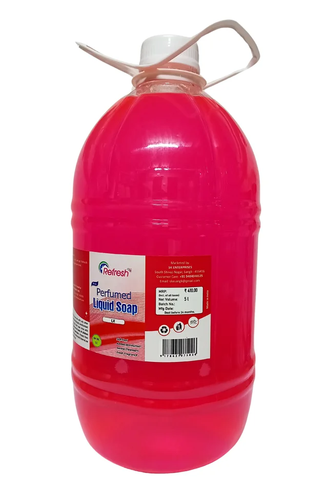 Refresh Perfumed Liquid Soap (Hand Cleanser) - Rose 5L - Mandy