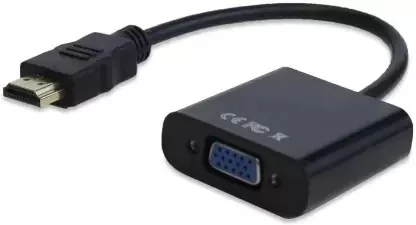 HDMI to VGA Convertor with Sound (Black, For Laptop)