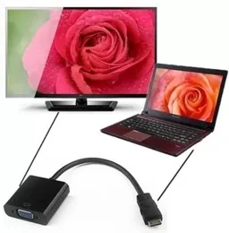HDMI to VGA Convertor with Sound (Black, For Laptop)