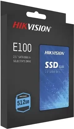 HIKVISION E100 512 GB Desktop, All in One PC's, Laptop, Surveillance Systems Internal Solid State Drive (SSD) (HS-SSD-E100) (Interface: SATA, Form Factor: 2.5 Inch)