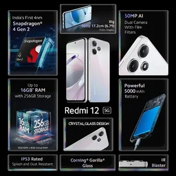 Redmi 12 5G - Jade Black, 6GB+128GB