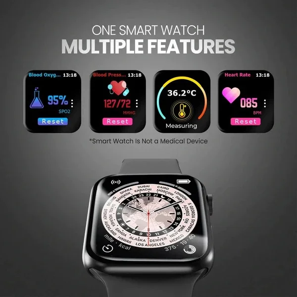 Fitguru 6.0 SW-81 Smart Watch - Black