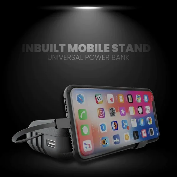 PB-X12 PowerKing Universal 10000mAh Power Bank - Black