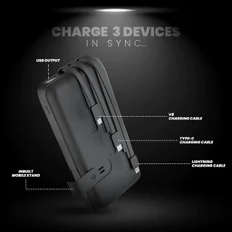 PB-X12 PowerKing Universal 10000mAh Power Bank - Black