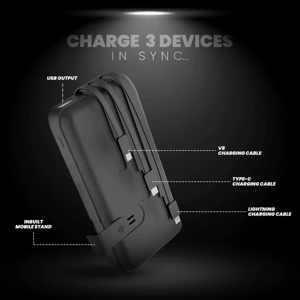 PB-X12 PowerKing Universal 10000mAh Power Bank - Black