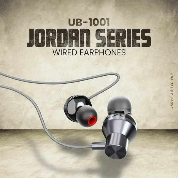 Jordan Series UB-1001 Wired Earphones - Gray