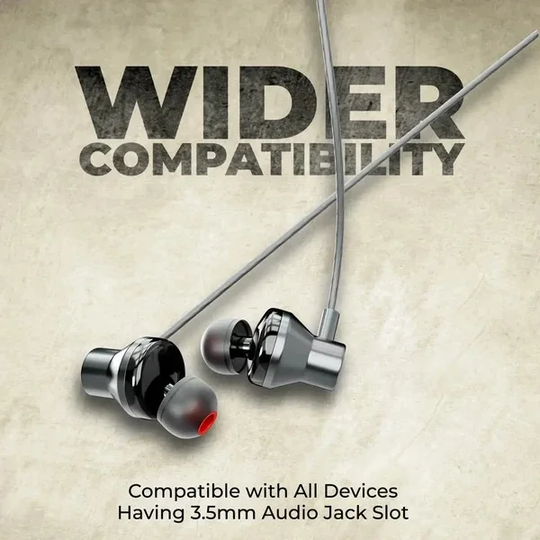Jordan Series UB-1001 Wired Earphones - Gray