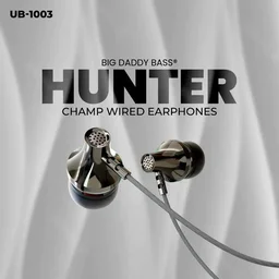 Hunter UB-1003 Wired Earphones - Black