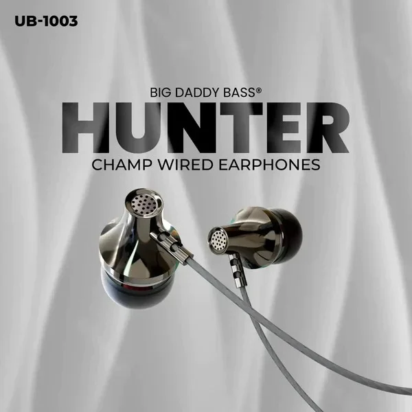 Hunter UB-1003 Wired Earphones - Black