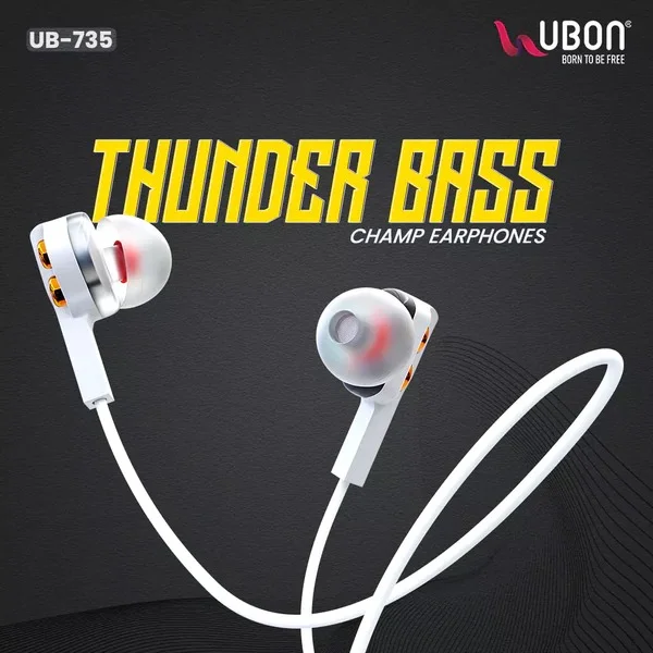 Thunder Bass UB-735 Wired Earphone - Black