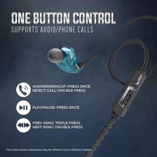Titanium Series UB-285 Wired Earphones - Black