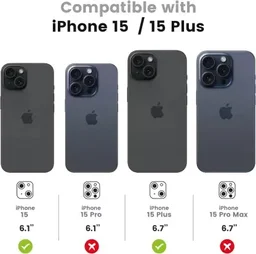Camera Lens Protector for APPLE iPhone 15 Plus, APPLE iPhone 15 (Pack of 2)