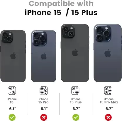 Camera Lens Protector for APPLE iPhone 15 Plus, APPLE iPhone 15 (Pack of 2)