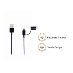 MI 2 In 1 Usb Cable (Micro Usb To Type C) 100CM