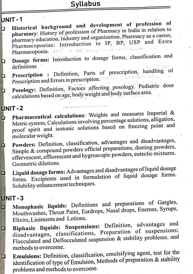 PHARMACEUTICS-1 - B.PHARMACY 1st SEM