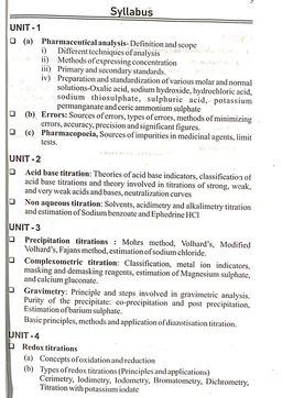 PHARMACEUTICAL ANALYSIS - B.PHARMACY 1st SEM