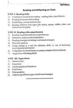 B.ED 1st SEM-READING AND REFLECTION ON TEXTS(पाठ्यो का पठन एवं चिन्तन) - EXAM NOTES-B.ED 1ST SEM