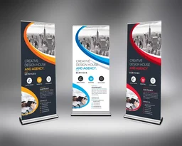 Roll-Up Standee, 3x6 feet With Print - "Eye-Catching Roll-Up Standee | Portable & Customizable Banner Display", Height- 6 feet x width- 3 feet
