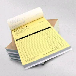 Single Colour Invoice A5 Book, Pack of 1000 With Printed Carbon Copy And Complete Binding