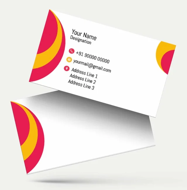 Gloss Coated Visiting Card Double Side Printing - Multi Color