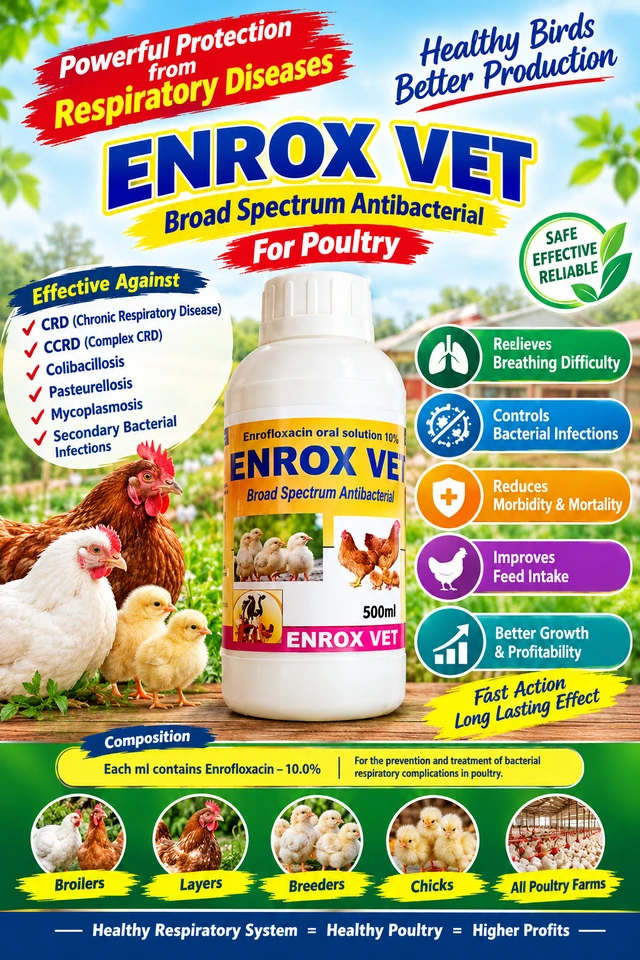 ENROXVET (Enrofloxacin 10%) 1ltr