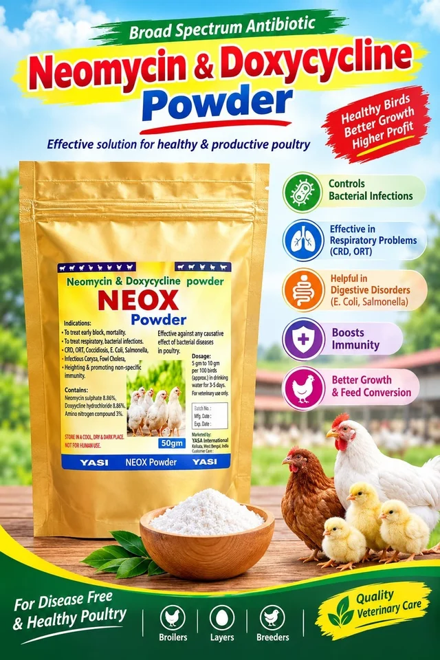 NEOX POWDER ( Neodox & Doxyclycline) Early chick mortality 50gm