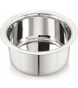 (SS)குழம்பு பாத்திரம் / Stainless Steel Flat Bottom Tope - 2.5L