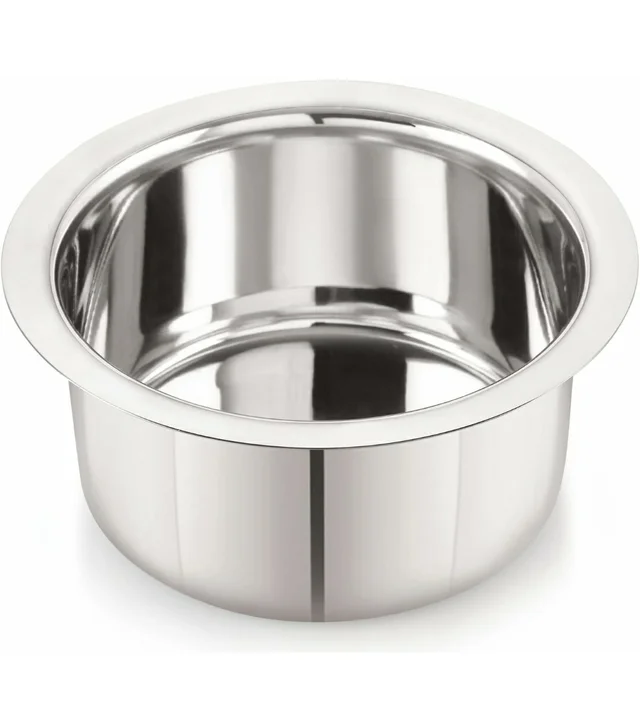 (SS)குழம்பு பாத்திரம் / Stainless Steel Flat Bottom Tope - 2.5L