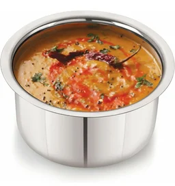 (SS)குழம்பு பாத்திரம் / Stainless Steel Flat Bottom Tope - 2.5L