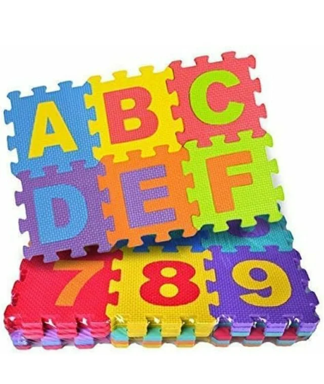 Alphabet Interlocking Tiles (36 Tiles, Multicolor)