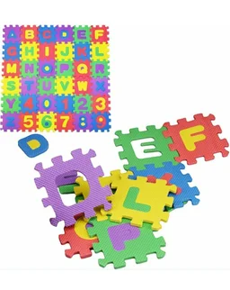 Alphabet Interlocking Tiles (36 Tiles, Multicolor)