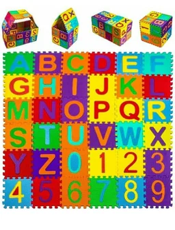 Alphabet Interlocking Tiles (36 Tiles, Multicolor)