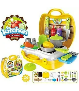 Pretend Play Kids Toys Learn Play with Amazing Activities (Rolling Van - Kitchen Set)