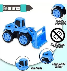 Unbreakable Toys Vehicles Truck (Mini) | Realistic Engineer Vehicle Bulldozer | Construction Truck | Pack of 4 | Multi Color - 4 Truck / Pack