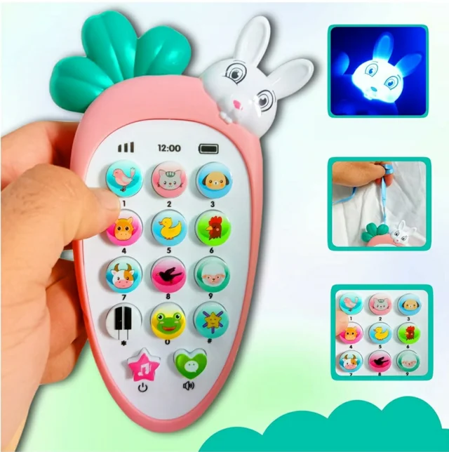Kids Mobile Phone Toy for 1 Year Old Baby With 3 Batteries
