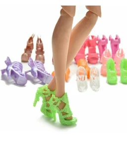 Fashion Long Hair Doll with Foldable Hands and Legs with Shoes & Beauty Accessories for Girls Kids |(Pack of 1) Barbie Girl 28cm-Color May Vary (3+ Years)