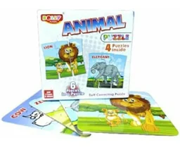 Puzzles Game for Kids of Age 3+ Years, Gift for Kids, Size 15 X 15 cm (Animal) Wildlife theme