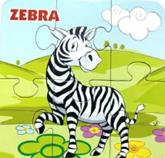Puzzles Game for Kids of Age 3+ Years, Gift for Kids, Size 15 X 15 cm (Animal) Wildlife theme