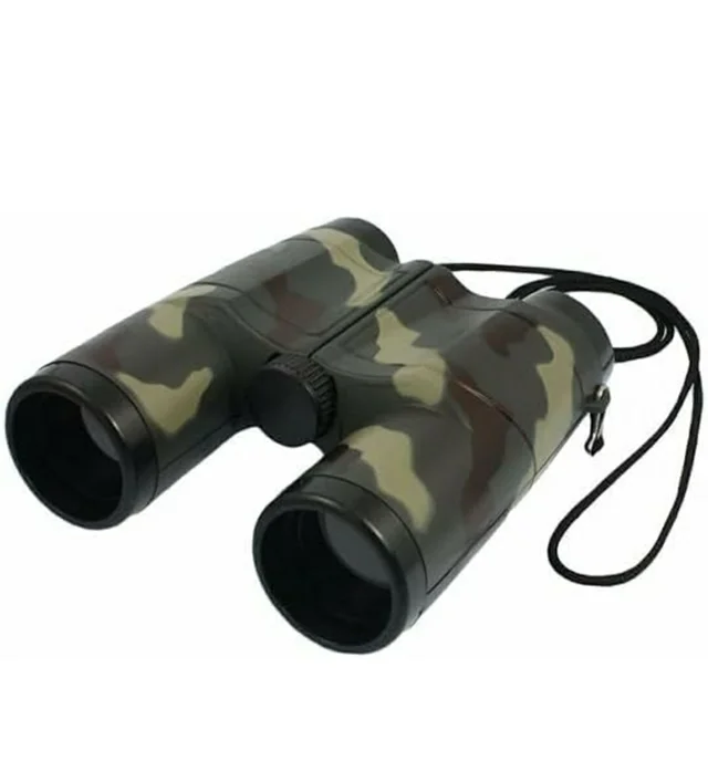 Army Style Binoculars Toy for Kids for Birdwatching Outdoor Observing Sports - Spy Gear Binocular Toy with Neck String
