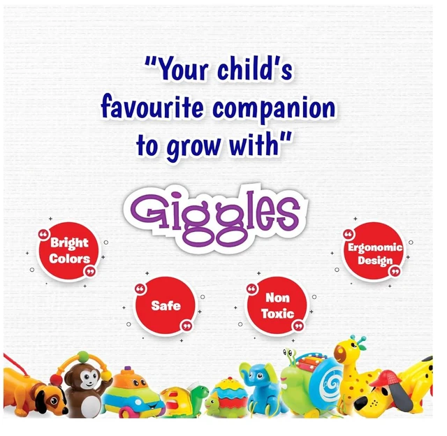Giggles Funskool Gift Set Mini - Multicolor Baby Toy Gift Set with Rattle, Teether & Vehicle for Newborns & Infants 6+ Months Delivery Time: 2-3 Days