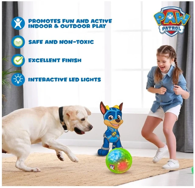 Wembley Paw Patrol LED Light Ball - 6" Soft Bouncing Flashing Glow in Dark Ball for Kids 3+ Years | Random Colors Delivery Time: 2-3Days