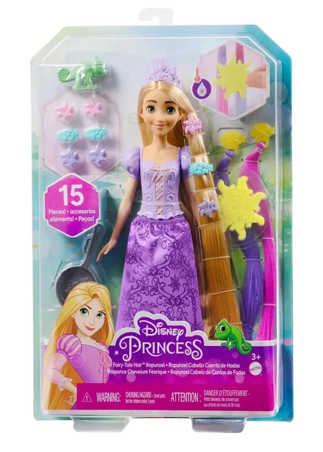 Disney Princess Rapunzel Doll with Color-Change Hair Extensions & Styling Pieces - Tangled Movie Inspired Toy for Kids 3+ Years Delivery Time: 2-3Days