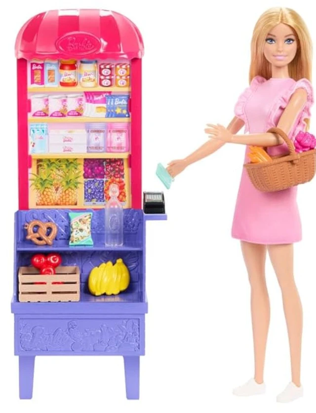 Barbie and Teresa Recipe for Friendship Fashion Doll & Playset - Malibu Market Theme with 11 Accessories for Kids 3+ Years Delivery Time: 2-3Days