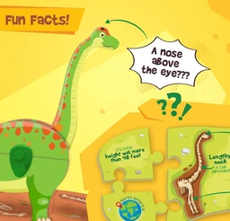 Imagimake Mapology Glow In The Dark Dinos & Egg - Set of 3 Eggs | 3D Dinosaur Puzzle for Kids 5-9 Years Delivery Time : 2-3Days
