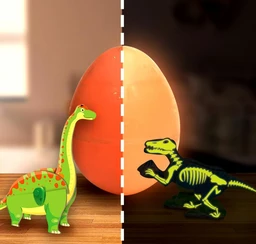 Imagimake Mapology Glow In The Dark Dinos & Egg - Set of 3 Eggs | 3D Dinosaur Puzzle for Kids 5-9 Years Delivery Time : 2-3Days