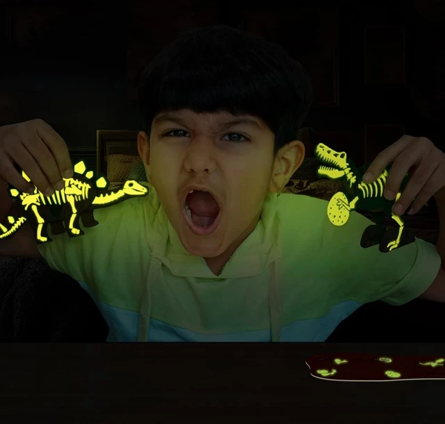 Imagimake Mapology Glow In The Dark Dinos & Egg - Set of 3 Eggs | 3D Dinosaur Puzzle for Kids 5-9 Years Delivery Time : 2-3Days