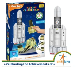 Imagimake Mapology Chandrayaan - ISRO Rocket Model, Satellite & Astronaut 3D Puzzle | Educational Space Toy for Kids 5+ Years Delivery Time: 2-3Days