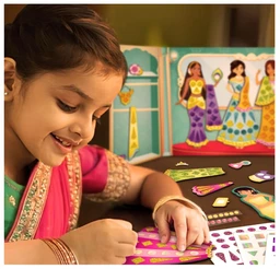 Imagimake DIY Magnetic Dress-Up Indian Princess - 30 Magnetic Dresses & Accessories | Pretend Play Toy for Girls 3+ Years Delivery Time: 2-3Days